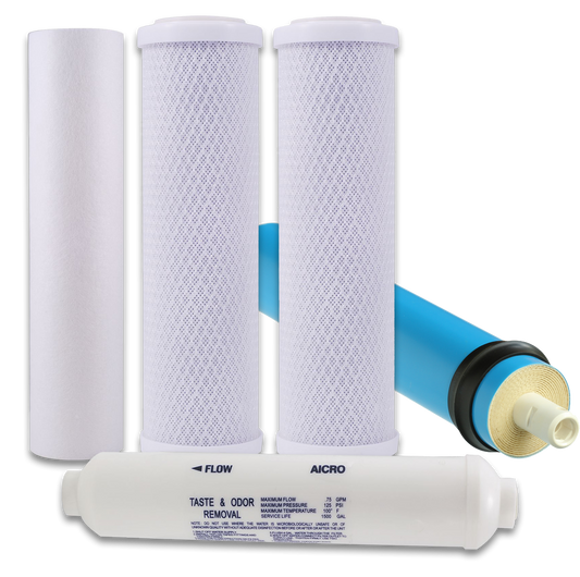 Reverse Osmosis Filter Kit - 5-Stage RO System - 50 GPD Rated