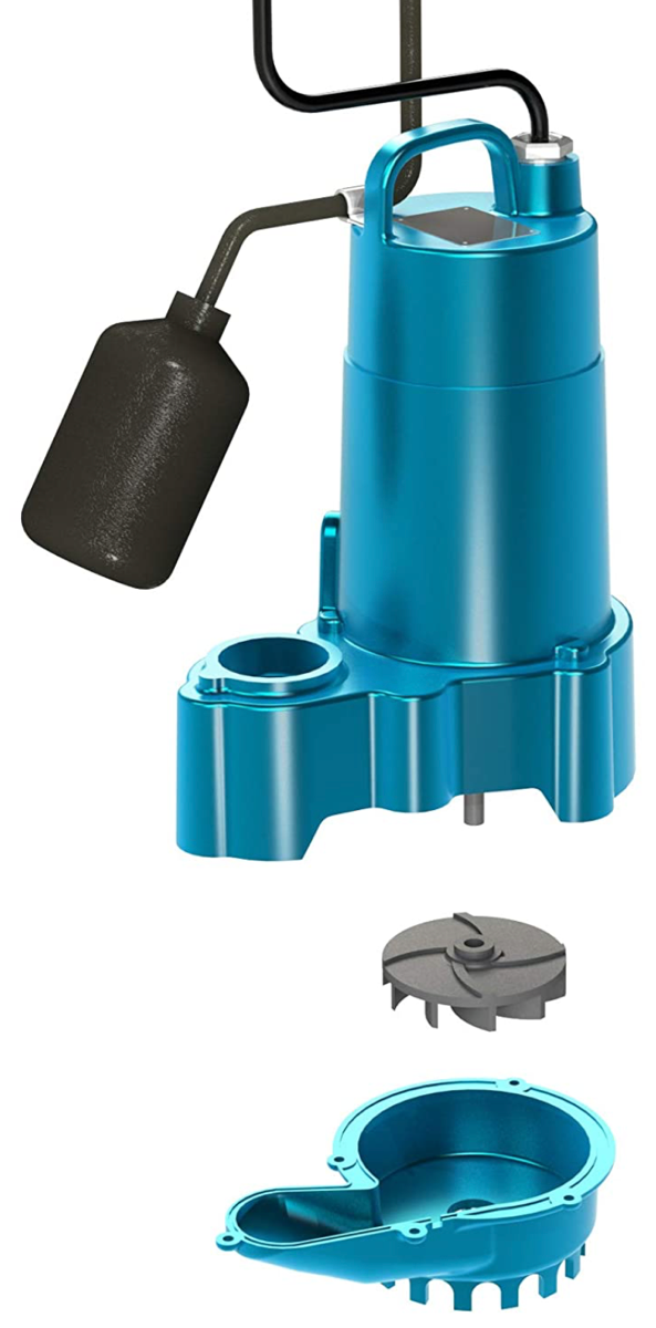 Barnes Pump SP33AX, Residential Sump Pump and Float, Dewatering and Plumbing, 1/3 HP - 120 Volts - 1 Phase - 50 GPM 1.5 inch NPT