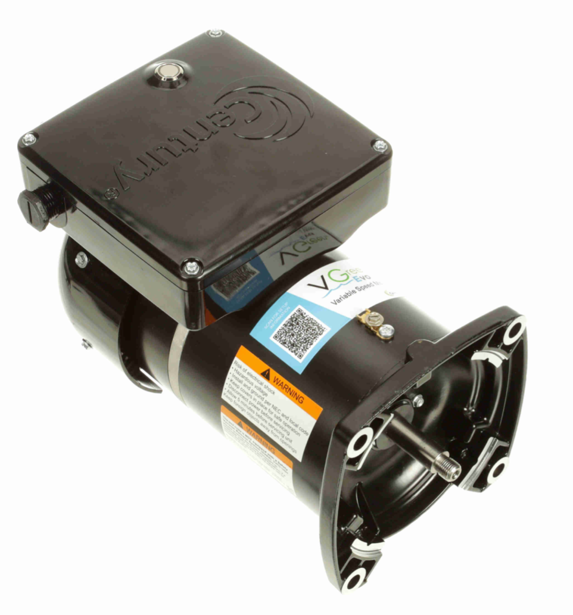 Century Electric VGREEN EVO - EVQ130 - Variable Speed Pool Pump Motor - 48Y Frame - Square Flange - 1.3 HP - 115/230 Volt