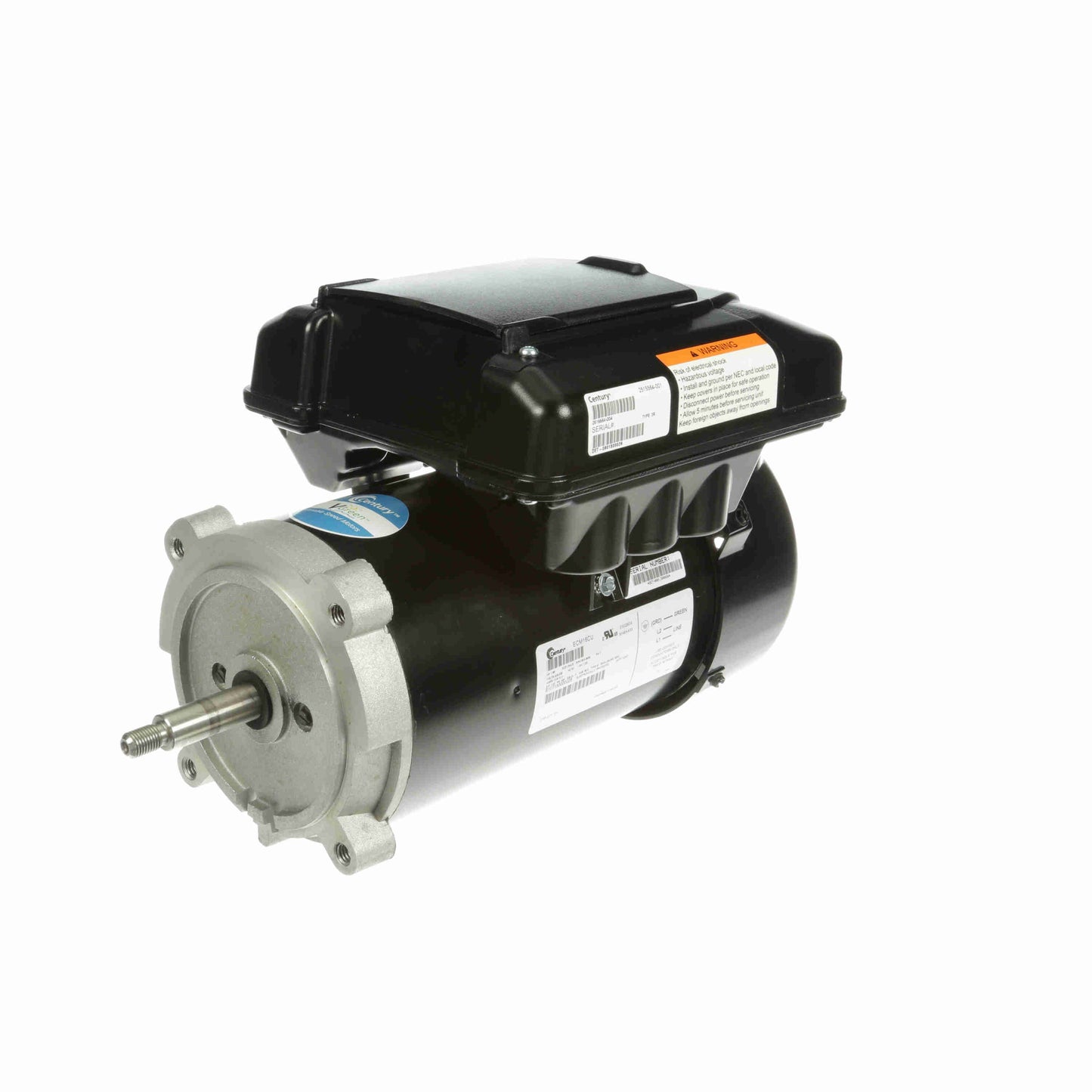 Century Electric ECM16CU - VGreen165 Variable Speed Pool Pump Motor - 56J Frame - C Face (Round) - 1.65 HP - 230 Volt (Only)