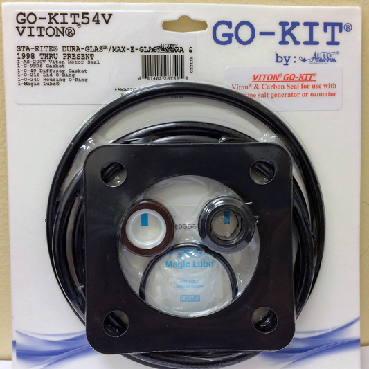 Aladdin GO-KIT54V - Premium Salt Water Repair Seal Kit - Starite Dura-Glas / Maxi-Glas P2RA / P2R Pool Pumps