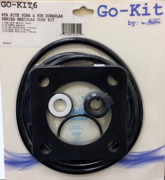 Aladdin GO-KIT6 - Standard Repair Seal Kit - Starite Dura-Glas / Maxi-Glas P2RA / P2R (Pre 1998) Pool Pumps