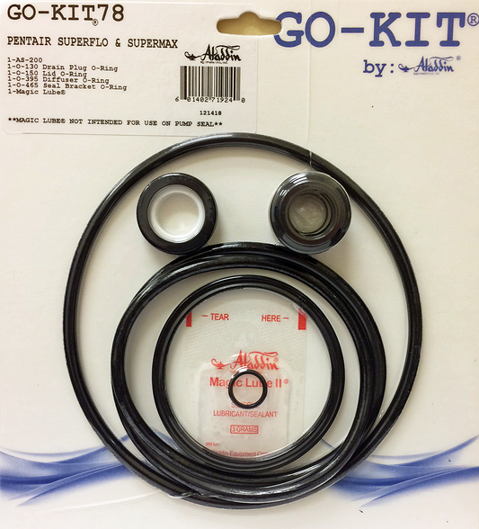 Aladdin GO-KIT78 - Standard Repair Seal Kit - Pentair Superflo and StaRite Supermax