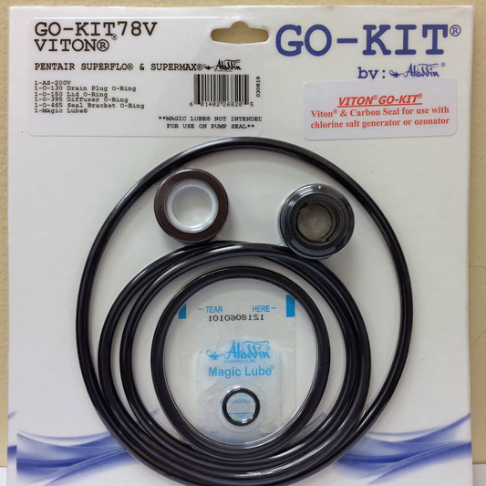 Aladdin GO-KIT78V - Premium Salt Water Repair Seal Kit - Pentair Superflo / Starite Supermax