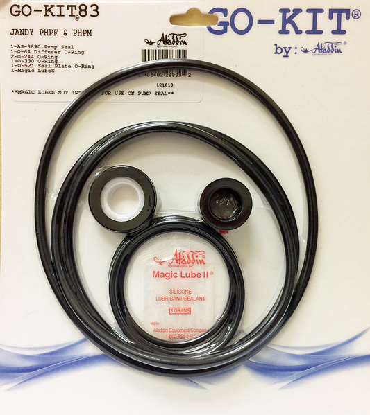 Aladdin GO-KIT83 - Standard Repair Seal Kit - Jandy PHPF / PHPM ( Post 2006 )