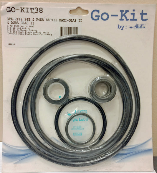 Aladdin GO-KIT38 - Standard Repair Seal Kit - Starite Dura-Glas II / Maxi-Glas II P4E / P4EA Pool Pumps