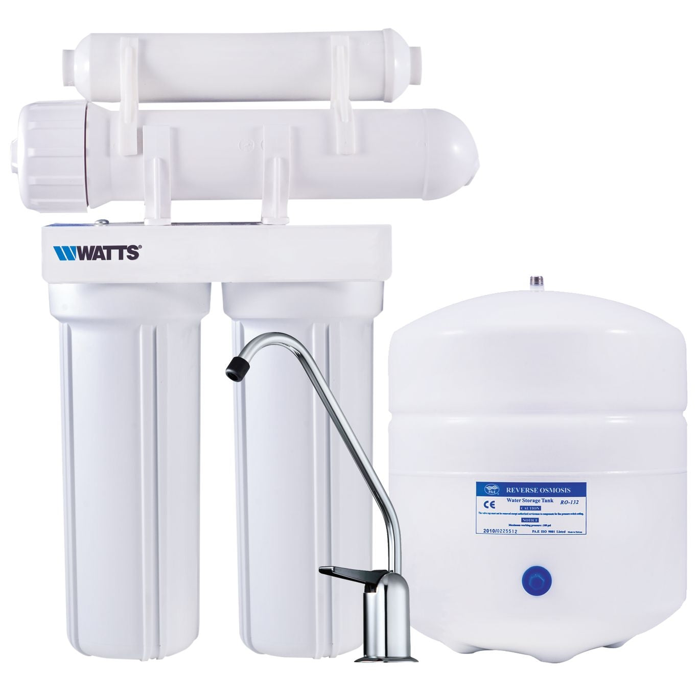 Watts GTS450S-NAGF-MT Reverse Osmosis Systems - 4-Stage - Metal Tank - 50 GPD