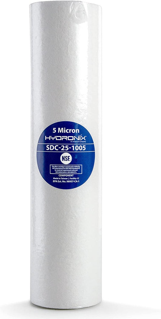 Hydronix SDC-25-1005 - Melt Blown Filter Cartridges - 5 micron - 2-1/2 x 9-7/8 inch