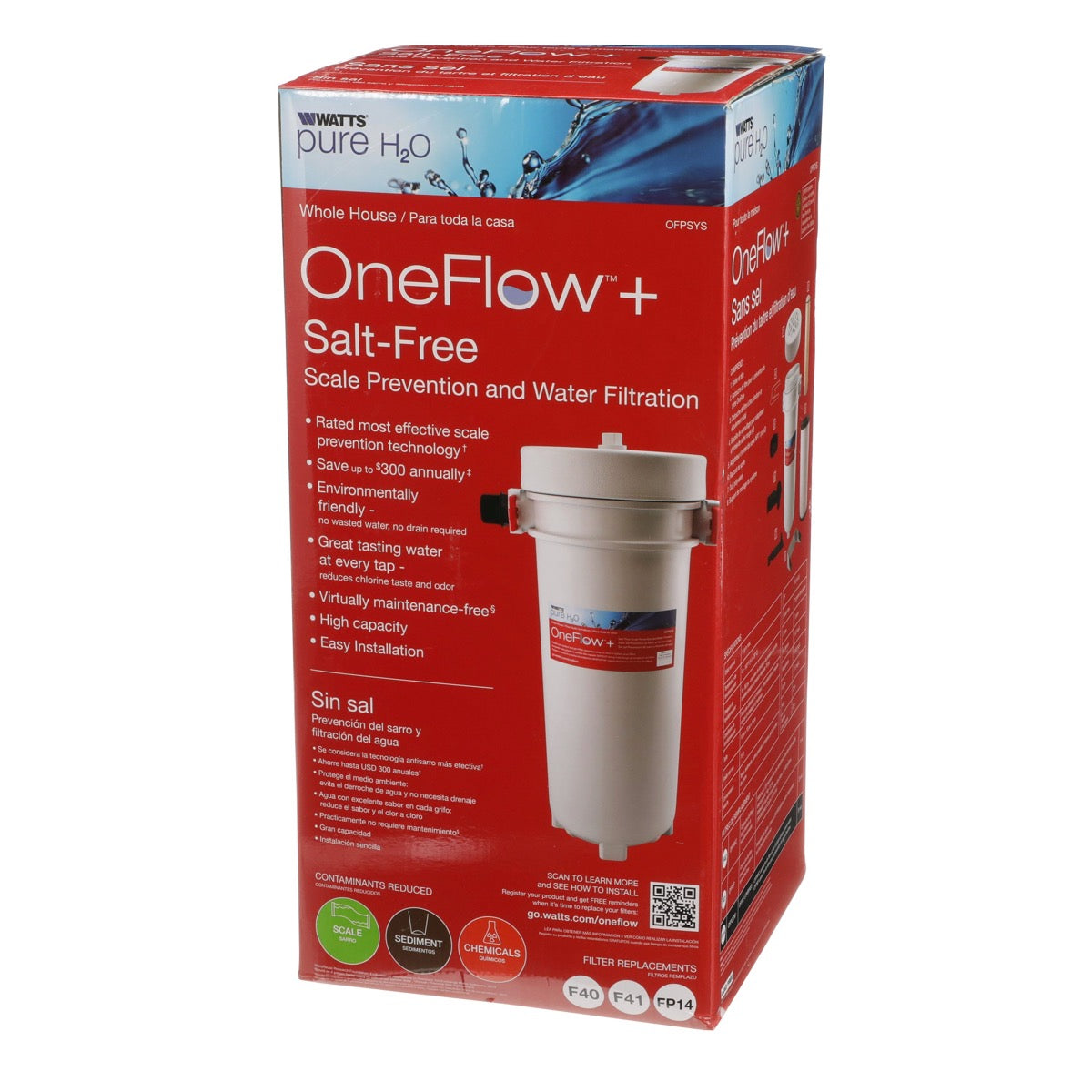 OneFlow Plus - Salt-Free Scale Prevention and Water Filtration System - OFPSYS