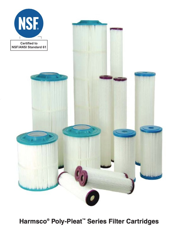 Harmsco Poly-Pleat Series - Pleated Filter Cartridge - Parasite removal - 4.5 x 20 inch - 1 Micron Absolute - PP-BB-20-1