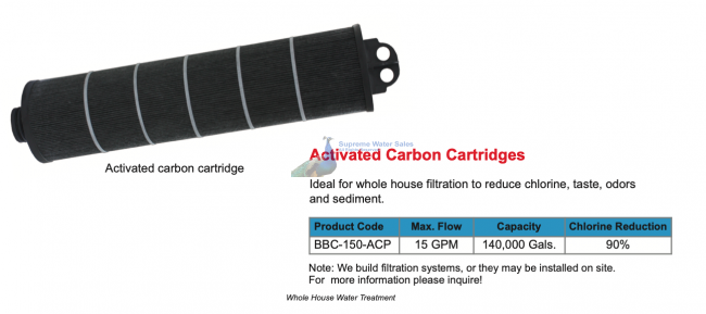 Watts Big Bubba BBC-150-ACP Pleated Activated Carbon Filter Cartridge - 5 Micron