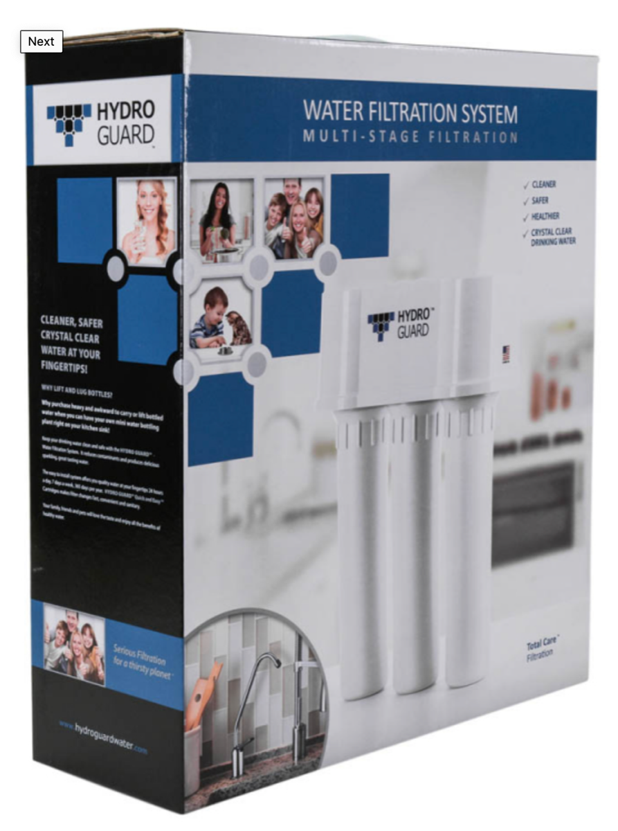HYDRO GUARD U3000-UF UNDER-COUNTER WATER SYSTEM - SUPER ULTRA FILTRATION - 0.1 Micron