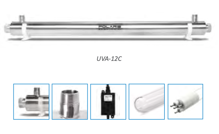 Polaris UV Water Disinfection Systems - 2 GPM - UVA-2C