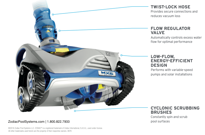 ZODIAC MX6 Elite - Advanced Suction Mechanical Pool Cleaner