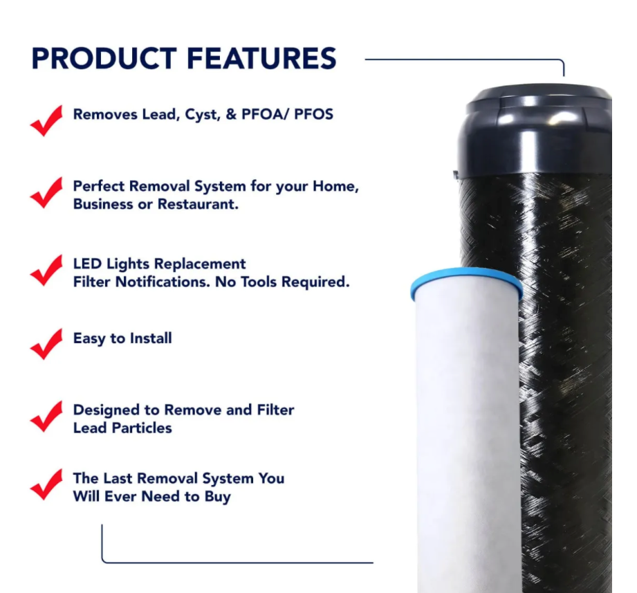 Enpress PIONEER Whole House Water Filtration System - Removes Lead, Cysts and "Forever Chemicals" PFOA/PFOS