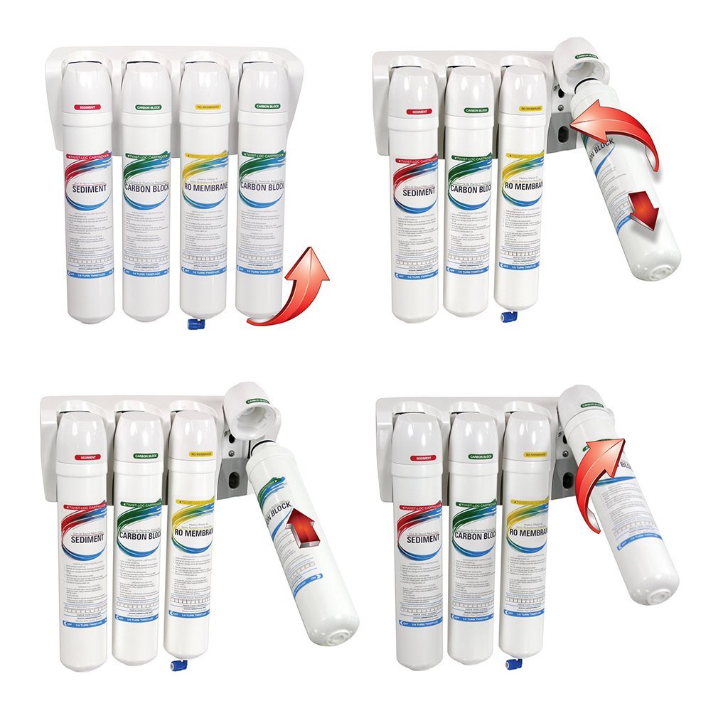 Nelsen Water Solutions - Quick Twist Replacement filters - for the Quick Twist RO Water Filter System