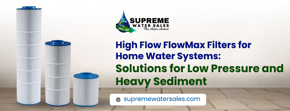 High Flow FlowMax Filters for Home Water Systems: Solutions for Low Pressure and Heavy Sediment