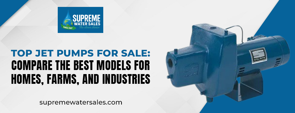 Sta-Rite jet pump displayed in Supreme Water Sales blog comparing the best jet pump models for homes, farms, and industries.