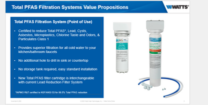 Watts Single-Stage Total PFAS "forever chemicals" Filtration System