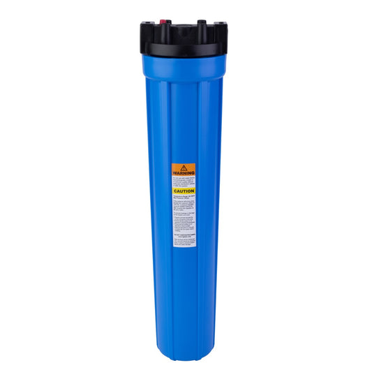FH8000BL34PR - Flowmatic Blue Filter Housing 2.5 x 20 inch - 3/4 inch Ports