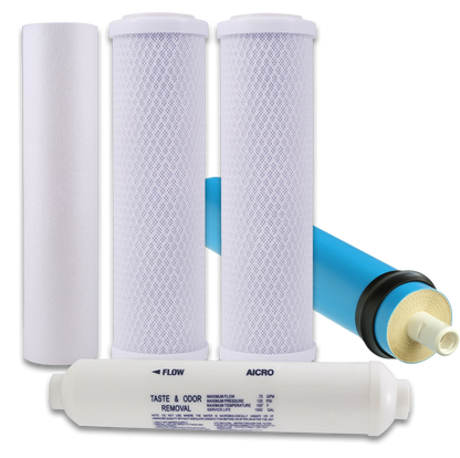 Reverse Osmosis Filter Kit - 5-Stage RO System - 50 GPD Rated