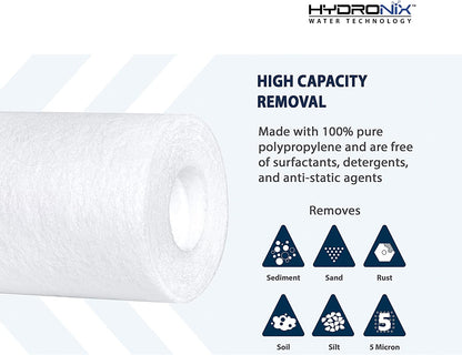 Hydronix SDC-25-1050 - Melt Blown Filter Cartridges - 50 micron - 2-1/2 x 9-7/8 inch