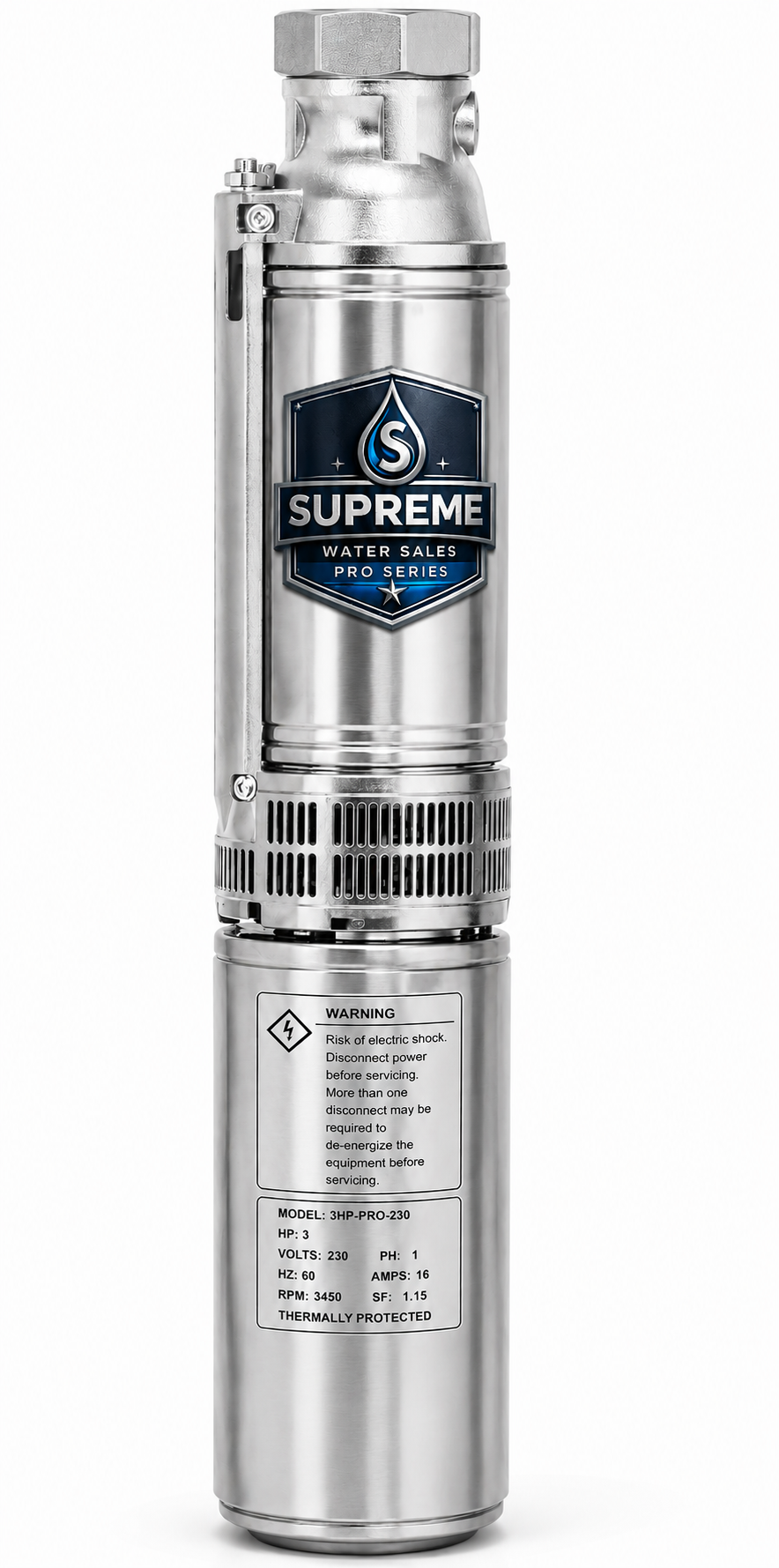Supreme Water Sales SWS25G15S4-3W230 Submersible Well Pump - 25 GPM - 1.5 HP - 230V - 3 Wire