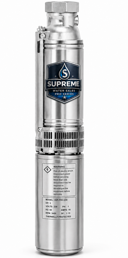 Supreme Water Sales SWS25G15S4-3W230 Submersible Well Pump - 25 GPM - 1.5 HP - 230V - 3 Wire