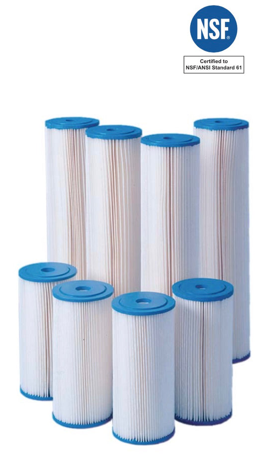 Harmsco WB-HB-20-5W Calypso Blue Pleated Filter Cartridge - WaterBetter Series - 4-1/2 x 20 - 5 Micron