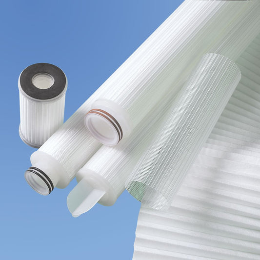 Flow-Max HP Series FPP-0.2-40-222 Pleated Filter Cartridge - 2-1/2 x 40 inch - 0.2 Micron - 222/Flat End Cap