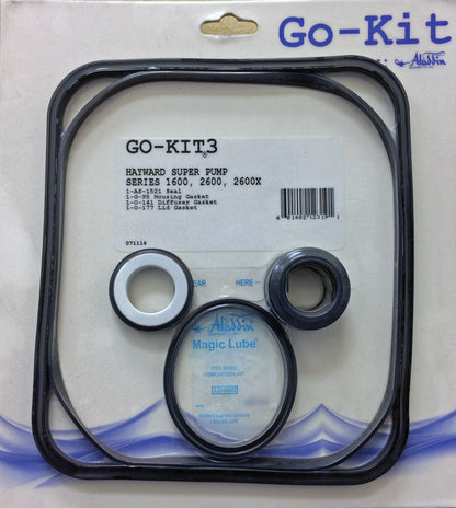 Aladdin GO-KIT3 - Standard Repair Seal Kit - Hayward Super Pump Series 1600-2600-200X