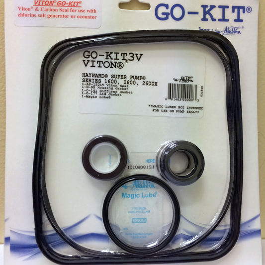 Aladdin GO-KIT3V - Premium Salt Water Repair Seal Kit - Hayward Super Pump Series 1600-2600-2600X