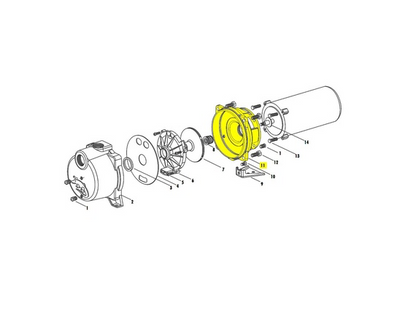 Goulds 1K310 Pump Motor Adapter - Intermediate Cast Iron Housing