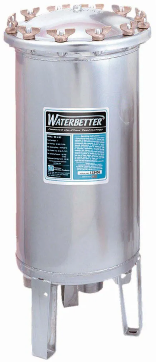 Harmsco WB90SC-2 WaterBetter Stainless Steel Single Filter Housings 100 GPM