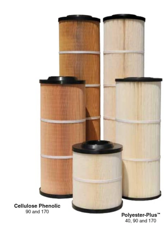 Harmsco Premium Hurricane High-Temp Cellulose Phenolic Pleated Filter Cartridge - Model 170 - Micron 5 - HC/170-5HT