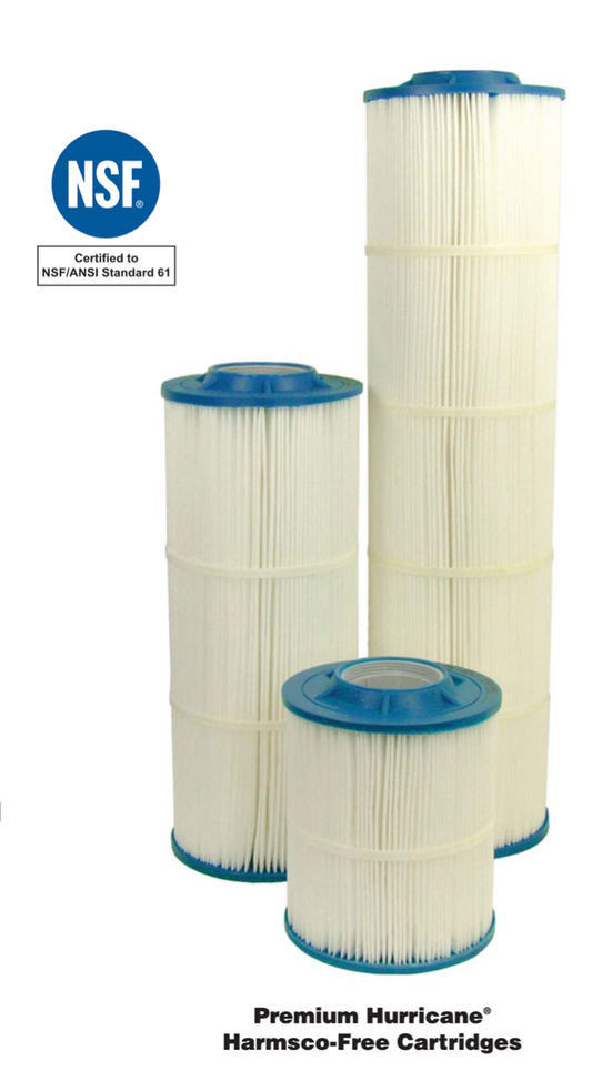 Harmsco Hurricane Premium Polyester - Jumbo Pleated Filter Cartridge - Model 40 (7-3/4" x 9-5/8")  - 50 Micron - HC/40-50