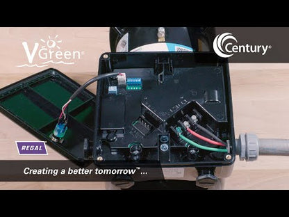 NEW! Century Electric VGREEN EVO - EVQ165 - (Equivalent to ECM16SQU) Variable Speed Pool Pump Motor - 48Y Frame - Square Flange - 1.65 HP - 115/230 Volt