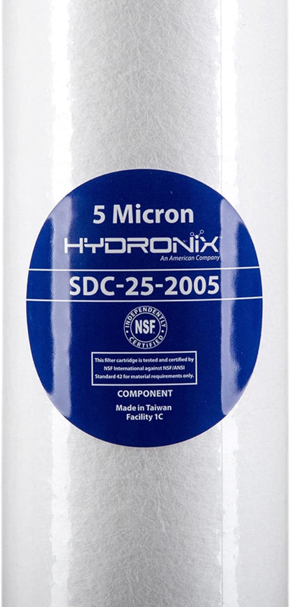 Hydronix SDC-25-2005 - Melt Blown Filter Cartridges - 5 micron - 2-1/2 x 20
