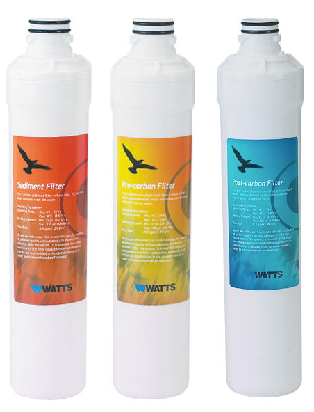 Watts WQC4RO11-50 Quick Change - 50 GPD - 3/4 Replacement Filters - (No RO Membrane)