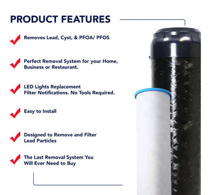 Enpress PIONEER Whole House Water Filtration System - Removes Lead, Cysts and "Forever Chemicals" PFOA/PFOS