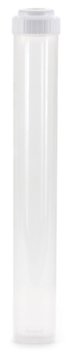 Hydronix EC Series Empty Refillable Cartridges (2.5x20 inch)  - Clear - Full Flow - EC-2520C