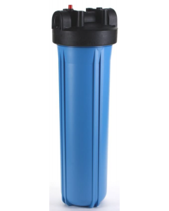 Hydronix Water - HF45 Series - Blue Filter Housing W/Pressure Relief -  4.5 x 20 inch - 1 inch Ports